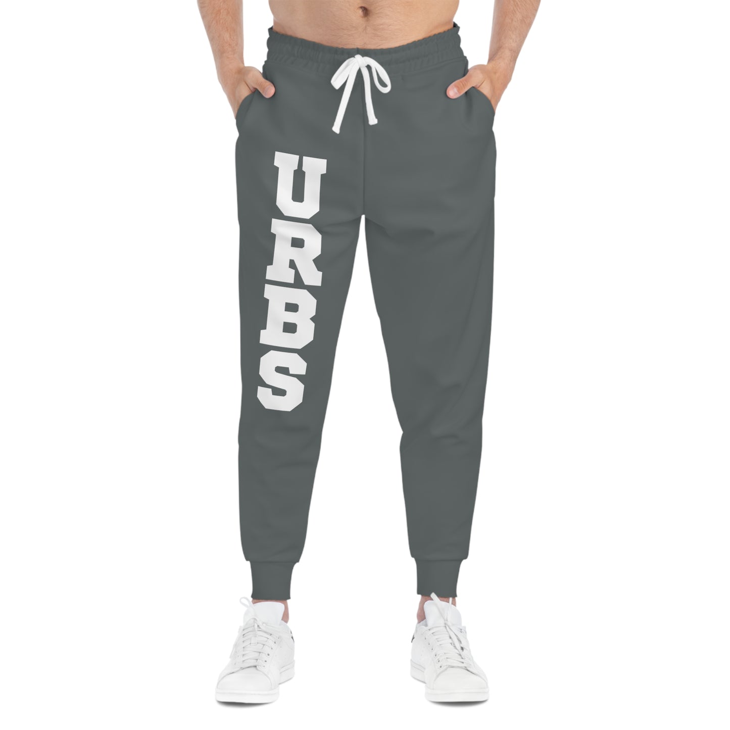 Urbs (Gray White Athletic Joggers (AOP))